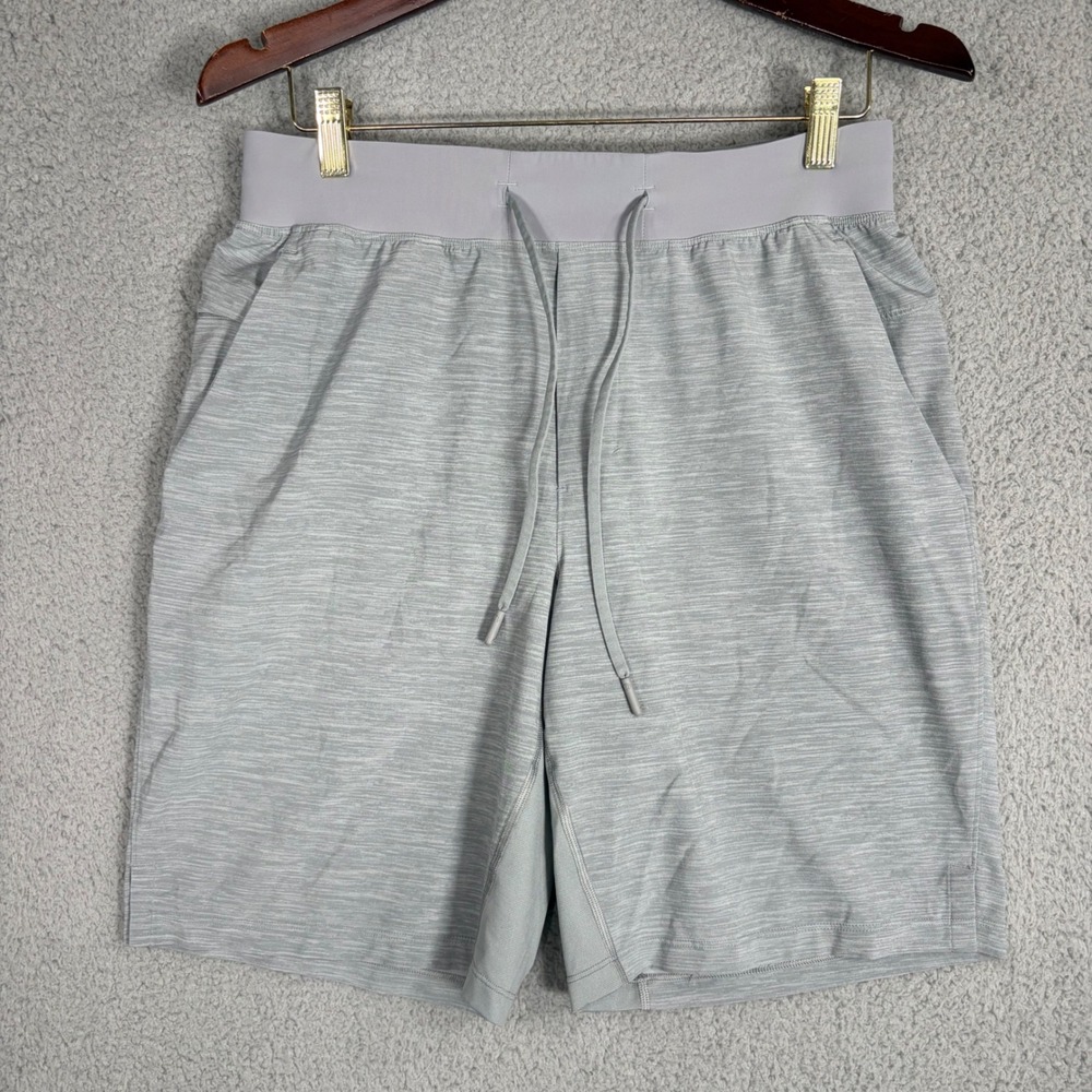 Lululemon Athletic Shorts Mens M Gray Excellent Heathered Drawstring Activewear